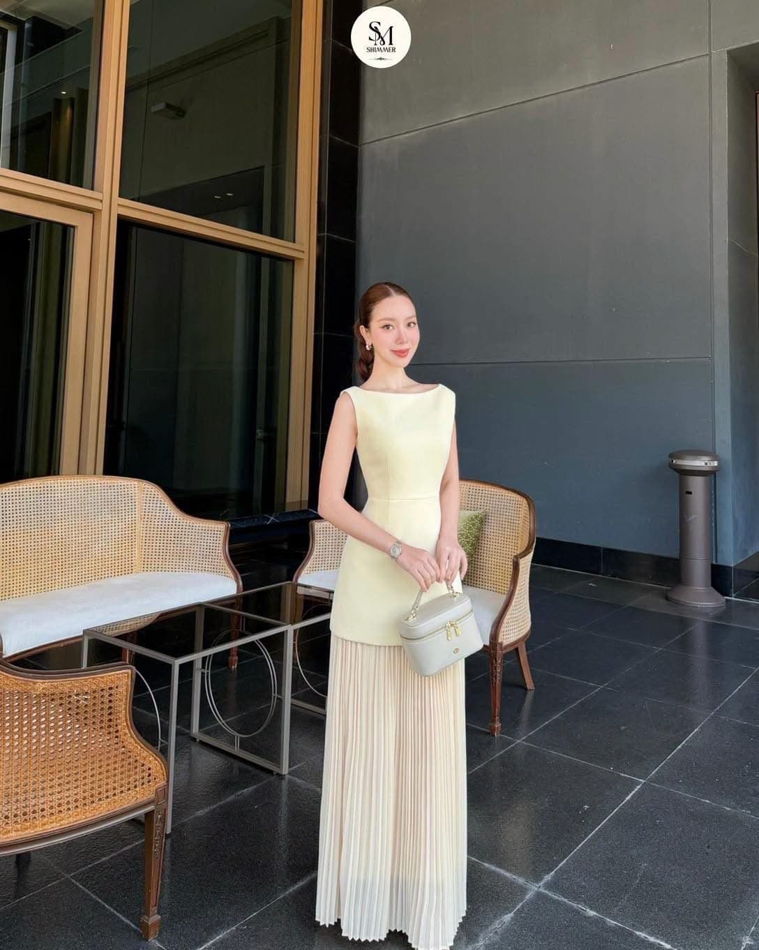 เดรสวานิลล่าพลีท 🤍