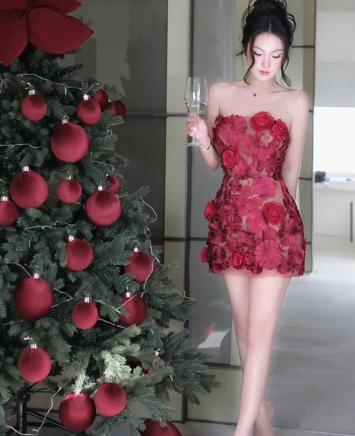 Rose Wine Dress